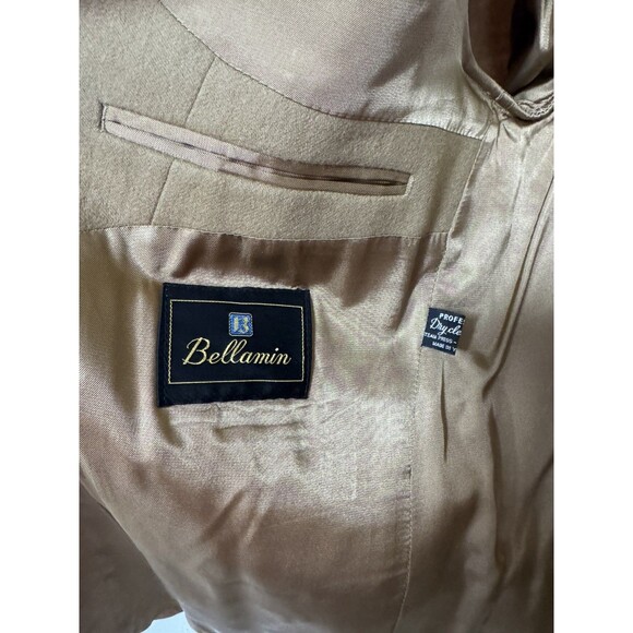 Vintage 1980s Bellamin 100% Pure Wool Camel Blazer Men’s 44 R• USA Made - Picture 11 of 14